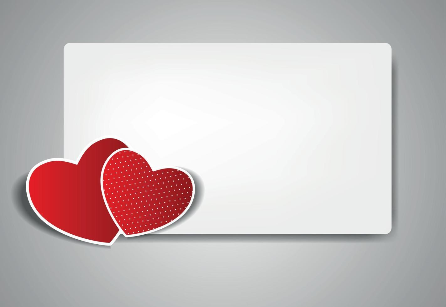 Happy Valentines Day card with heart. Vector illustration