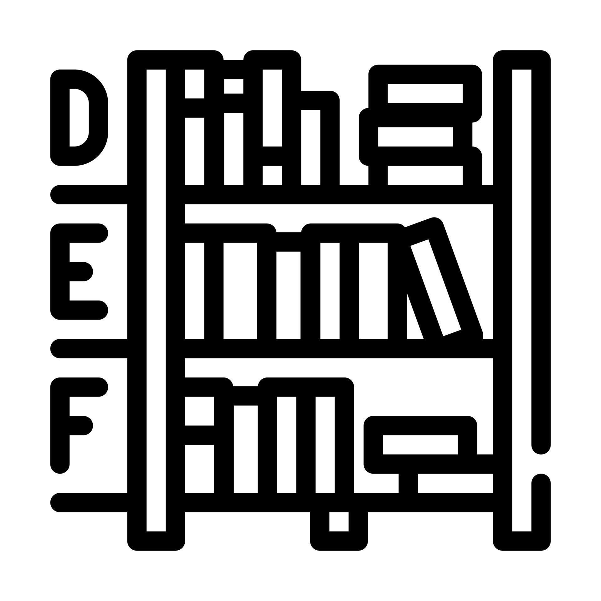 library shelves line icon vector illustration black 8342487 Vector Art