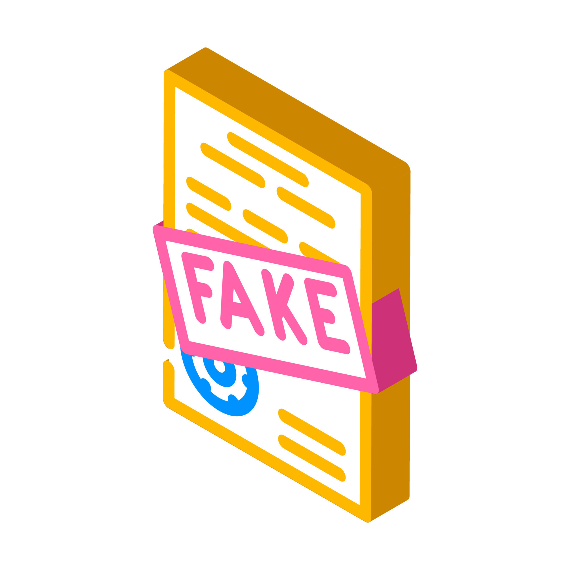 fake document isometric icon vector illustration 8342507 Vector Art at