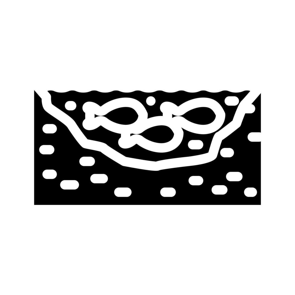 pond fish glyph icon vector illustration