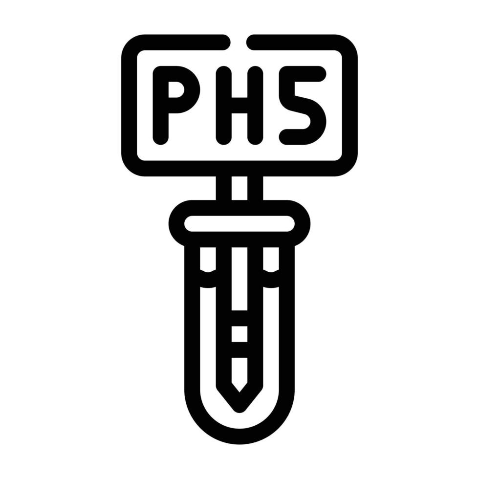 ph5 prueba línea icono vector negro ilustración