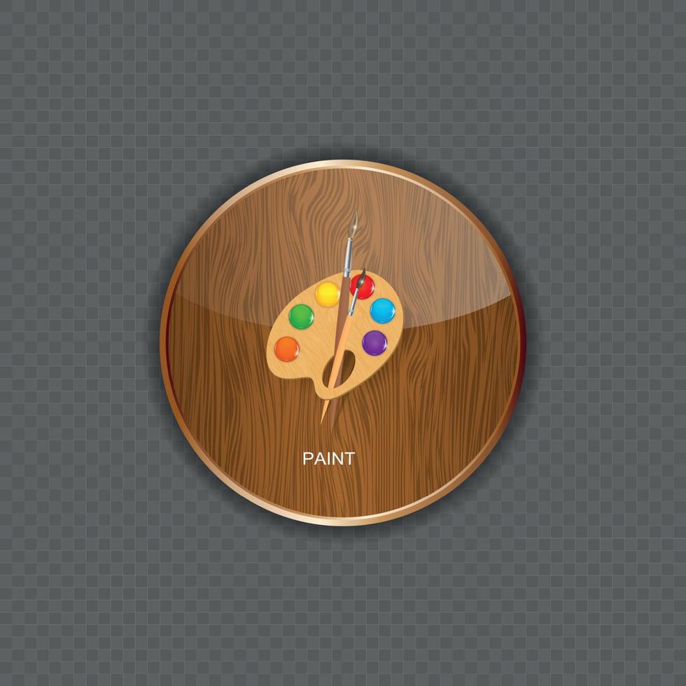 Paint wood application icons vector illustration