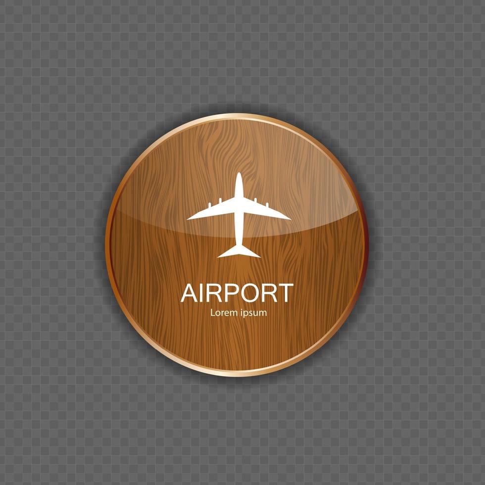 Airport application icons vector