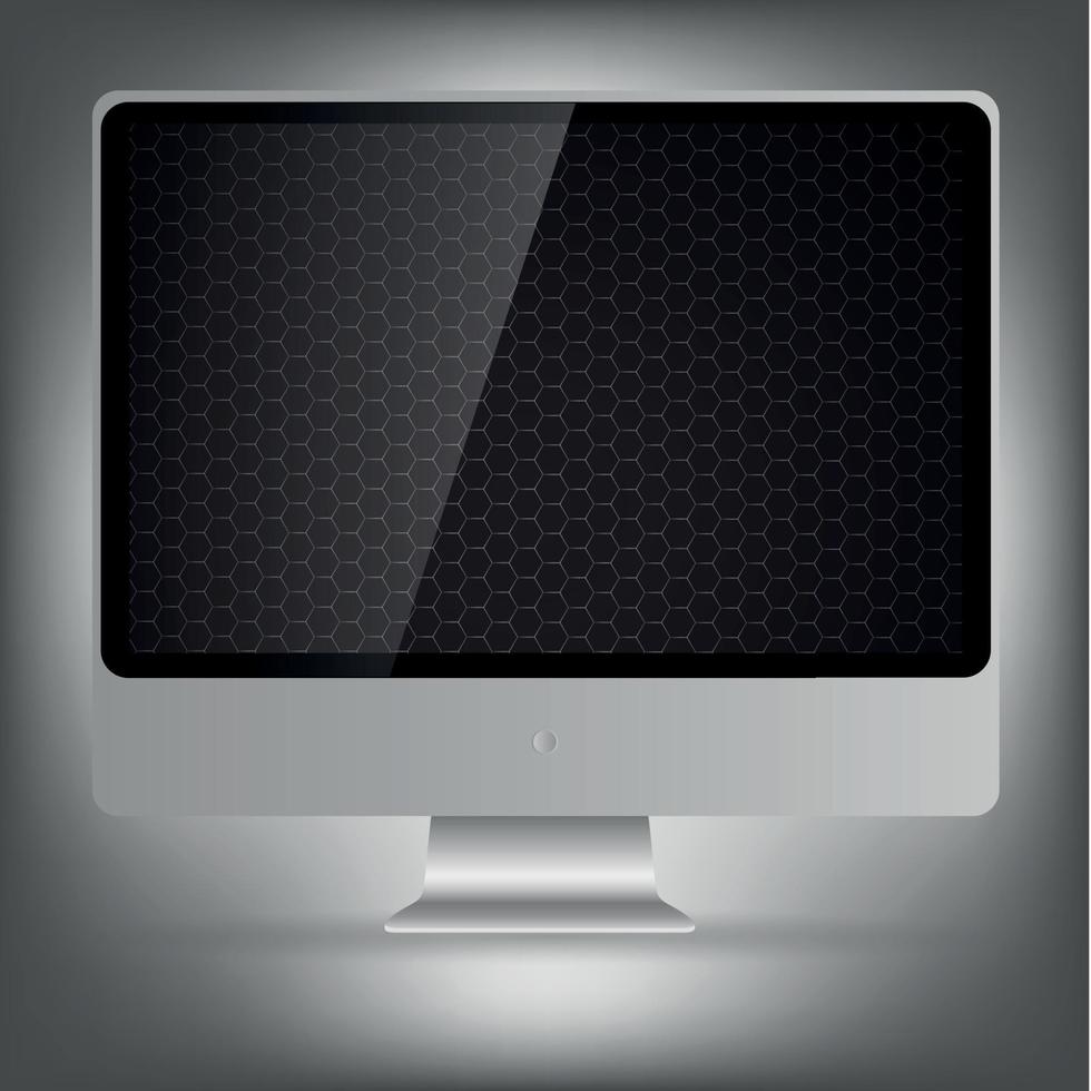 Abstract Computer display isolated on white baskground.Vector il vector