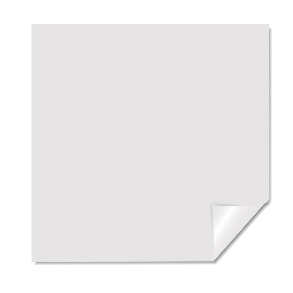 White blank page vector illustration