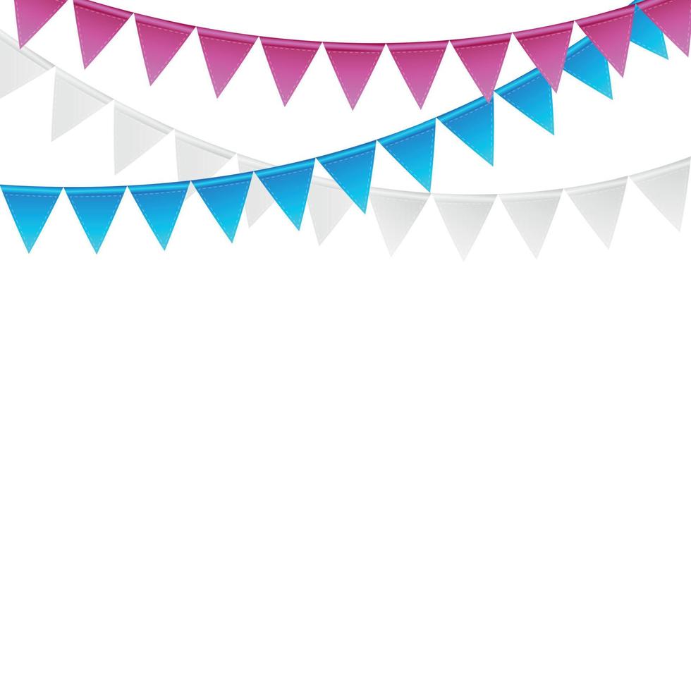 Party Background with Flags Vector Illustration. EPS 10