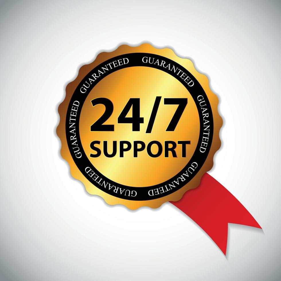 Vector 24-7 SUPPORT Sign, Label Template