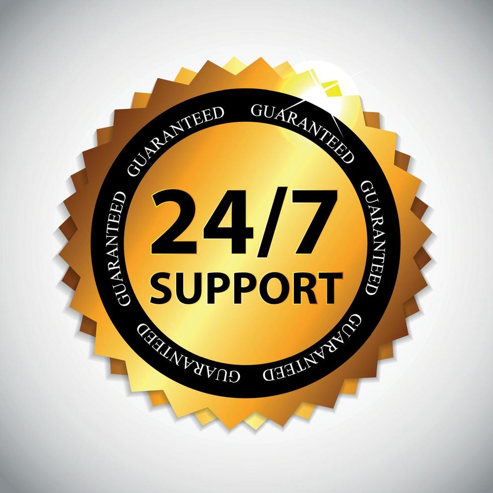 Vector 24-7 SUPPORT Sign, Label Template