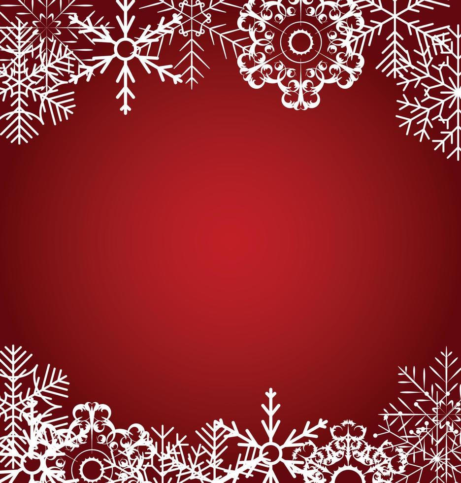 Christmas snowflakes background vector illustration