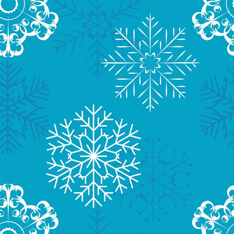Snowflakes seamless pattern vector illustration