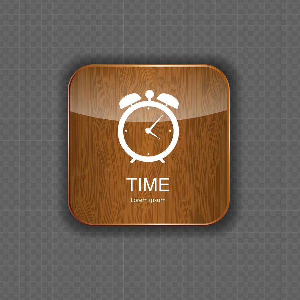 Watch wood application icons vector