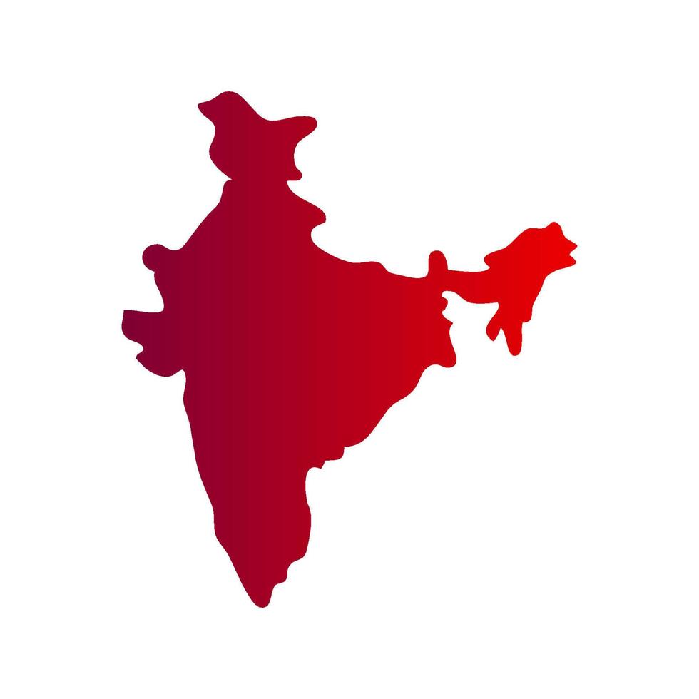 India map illustrated on white background vector