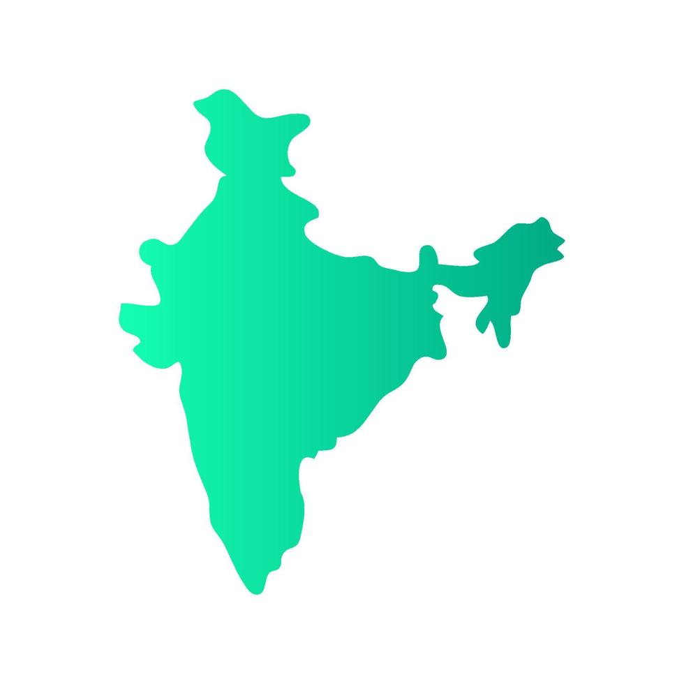 India map illustrated on white background vector