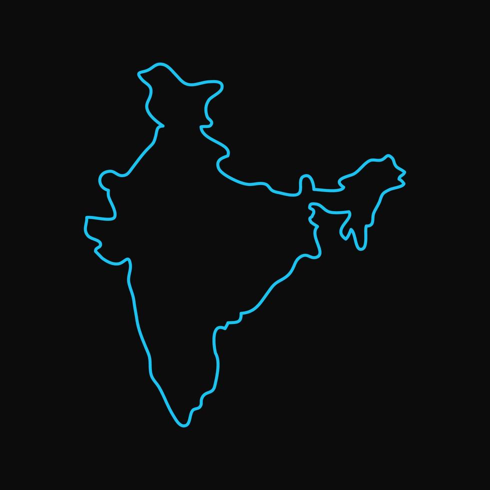 India map illustrated on white background vector