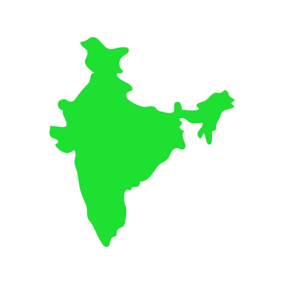 India map illustrated on white background vector
