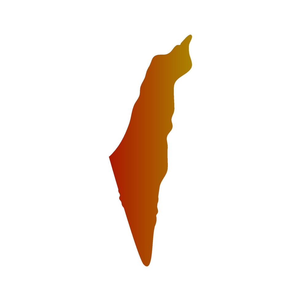 Israel mapa ilustrado sobre fondo blanco. vector