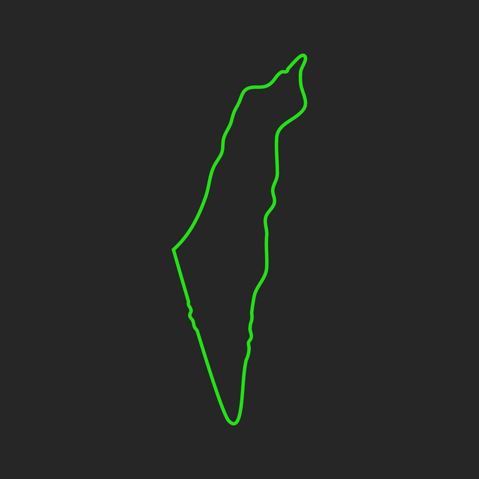 Israel mapa ilustrado sobre fondo blanco. vector