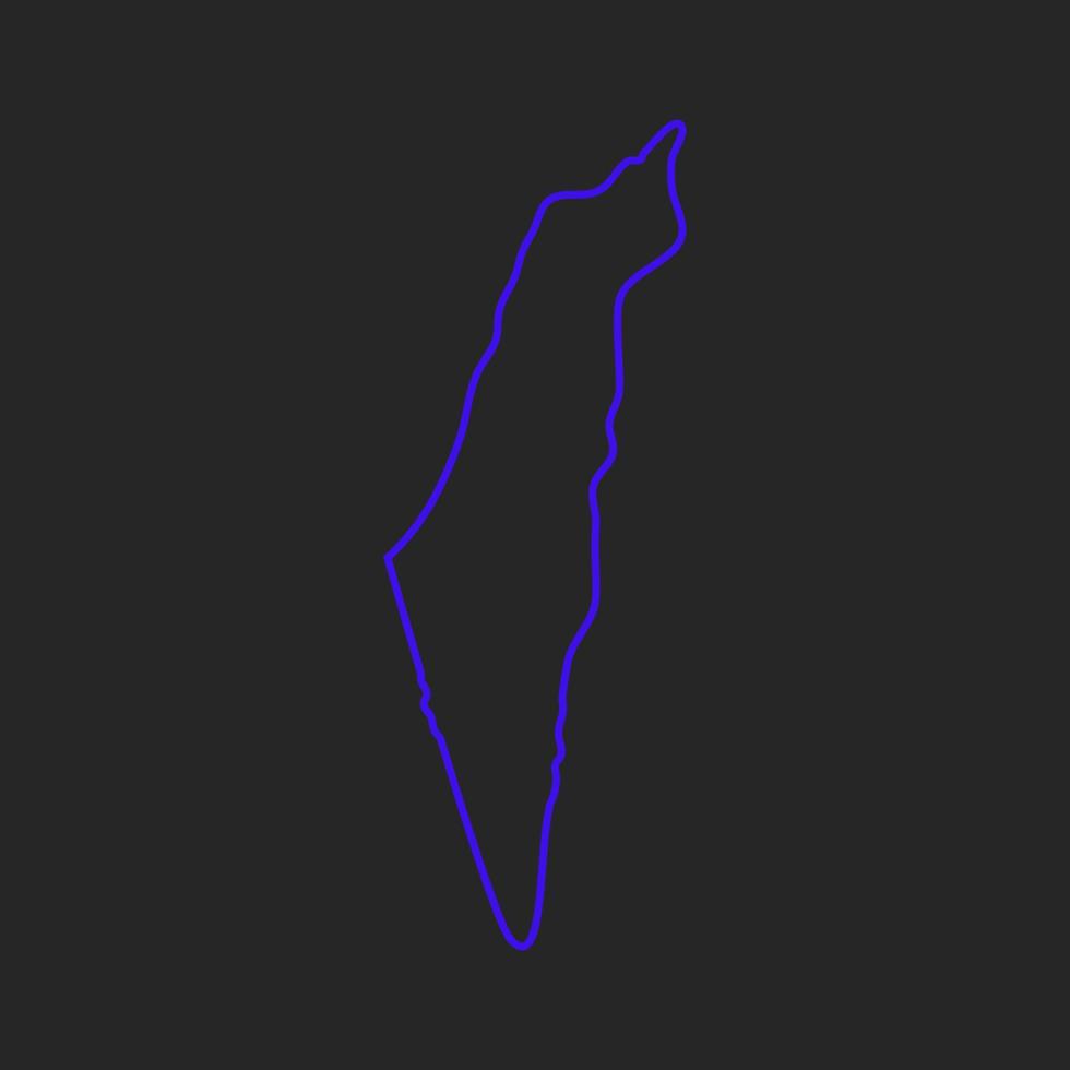 Israel mapa ilustrado sobre fondo blanco. vector