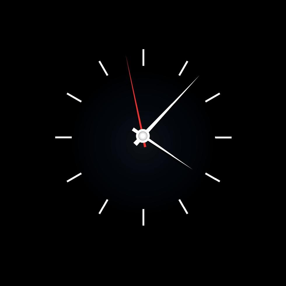 reloj, icono, vector, ilustración vector