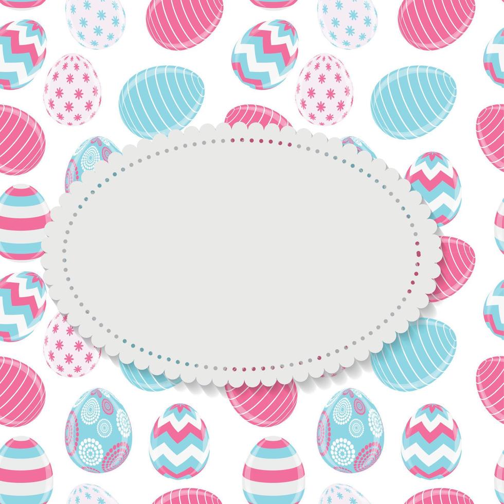 Beautiful Easter Egg Background Vector Illustration