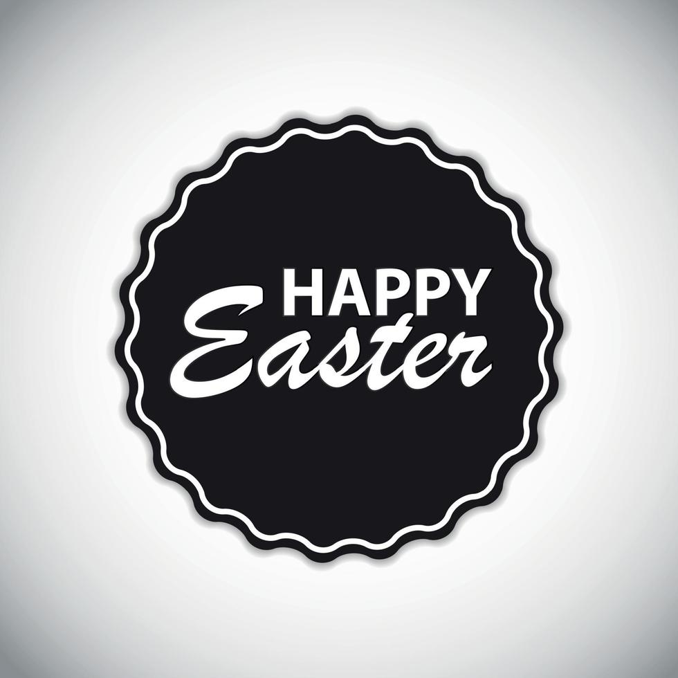 Happy Easter Label Vector Illustration