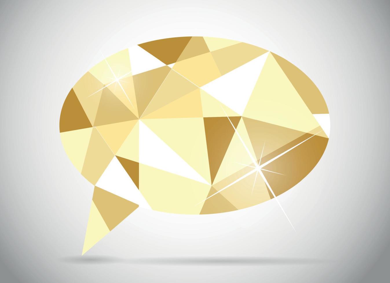 Abstract beautiful diamond speech bubble vector illustration