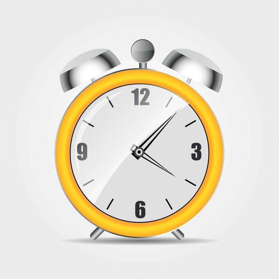 Ilustración de vector de icono de alarma de reloj