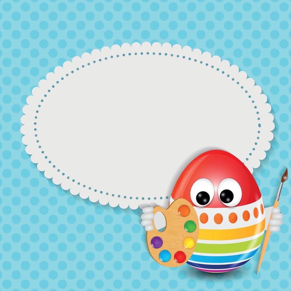 Ilustración de vector de fondo hermoso huevo de Pascua
