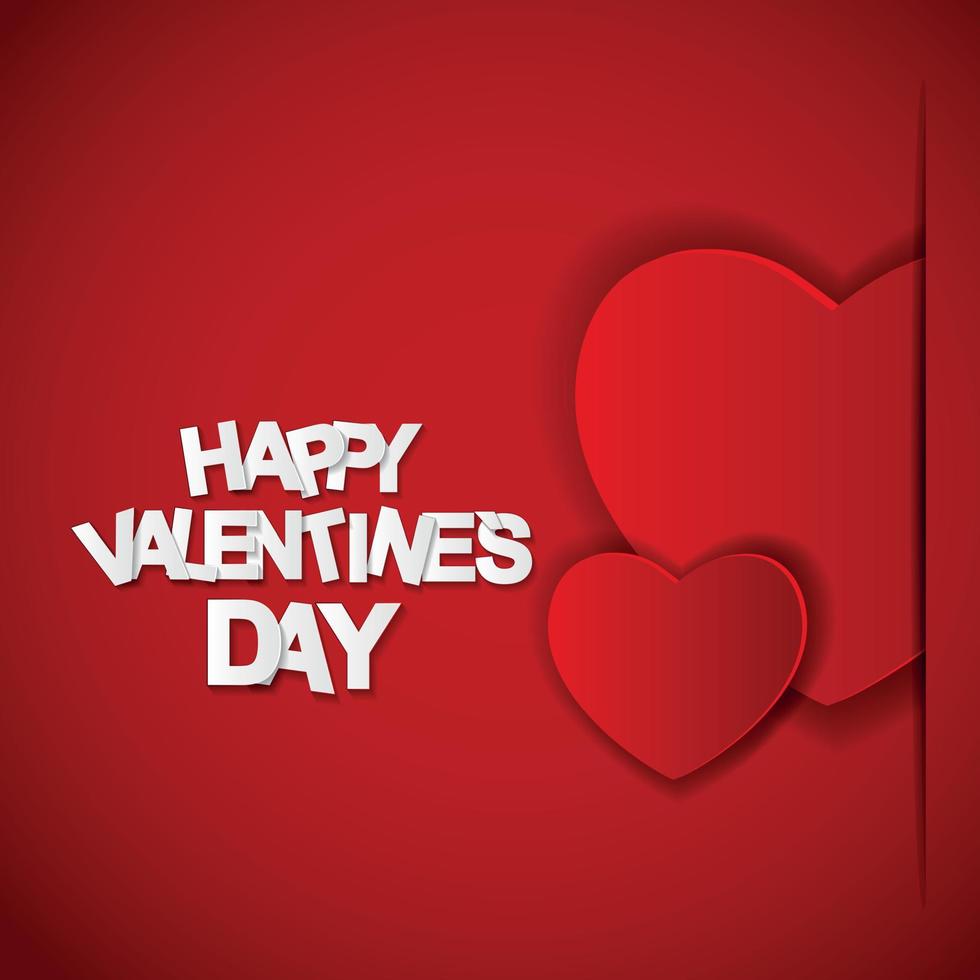 Happy Valentines Day Card. Vector Illustration