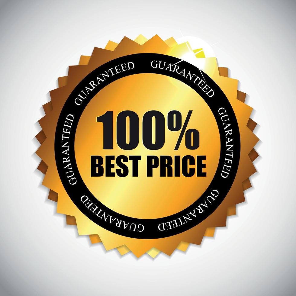 Best Price Golden Label Vector Illustration