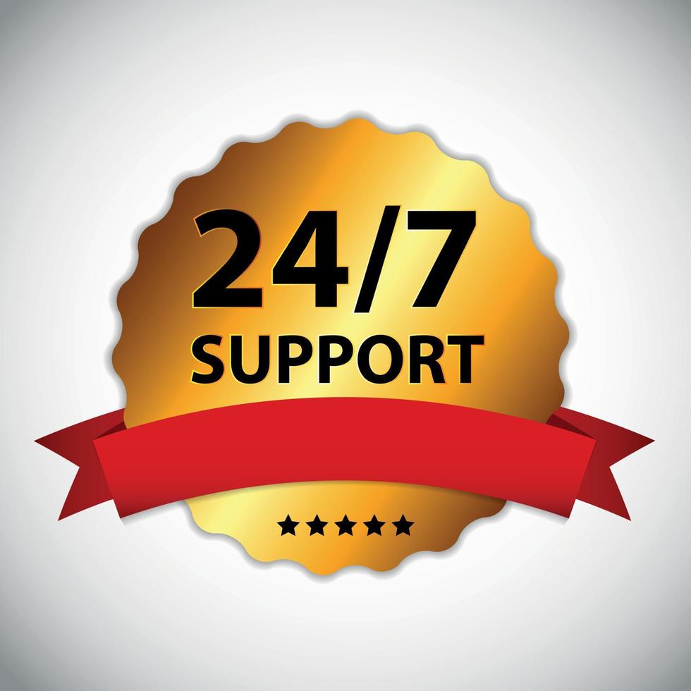 Vector 247 SUPPORT Sign, Label Template