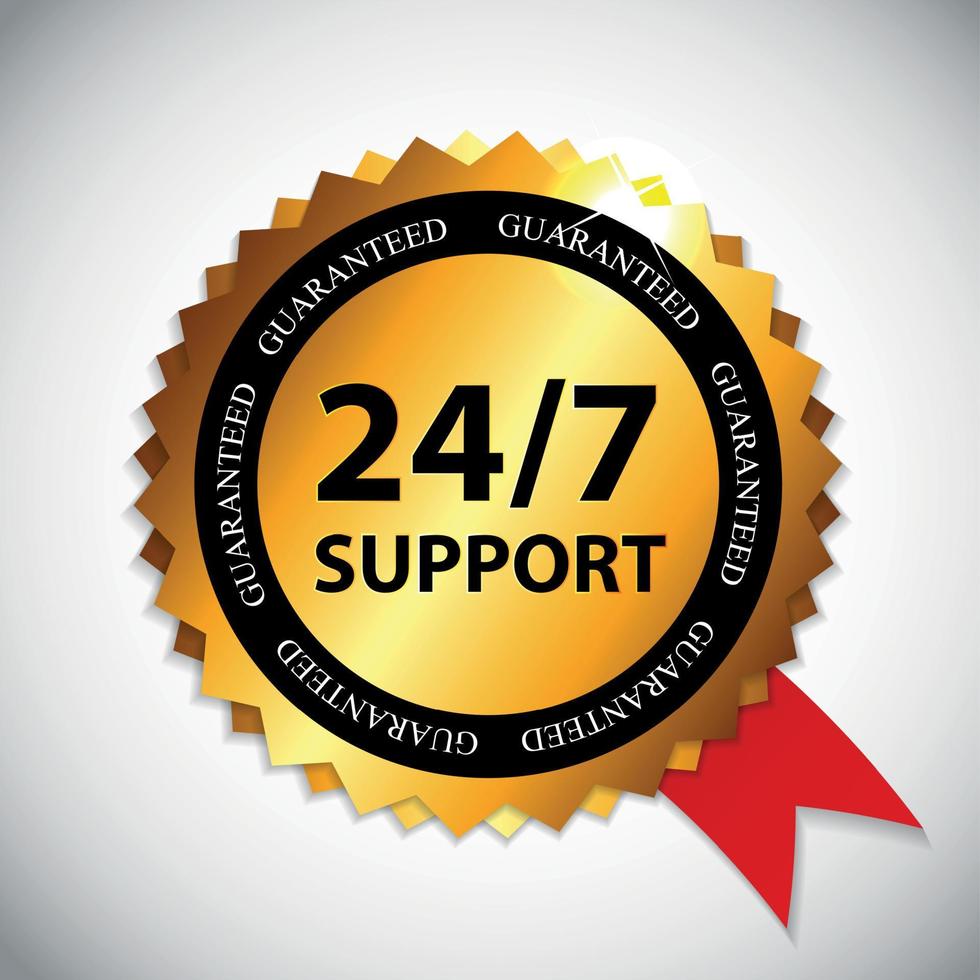 Vector 247 SUPPORT Sign, Label Template