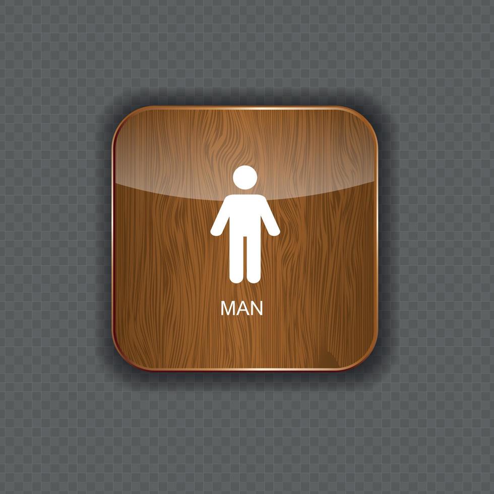Ilustración de vector de iconos de aplicación de hombre