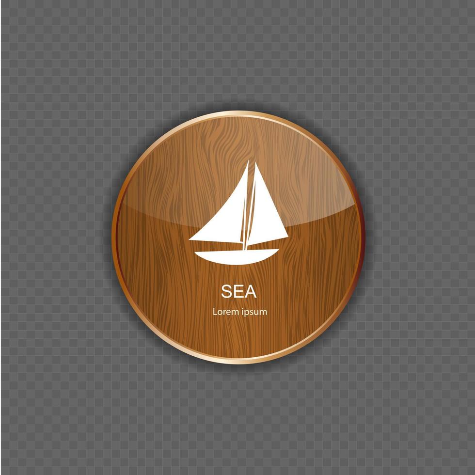 Sea wood  application icons vector illustration