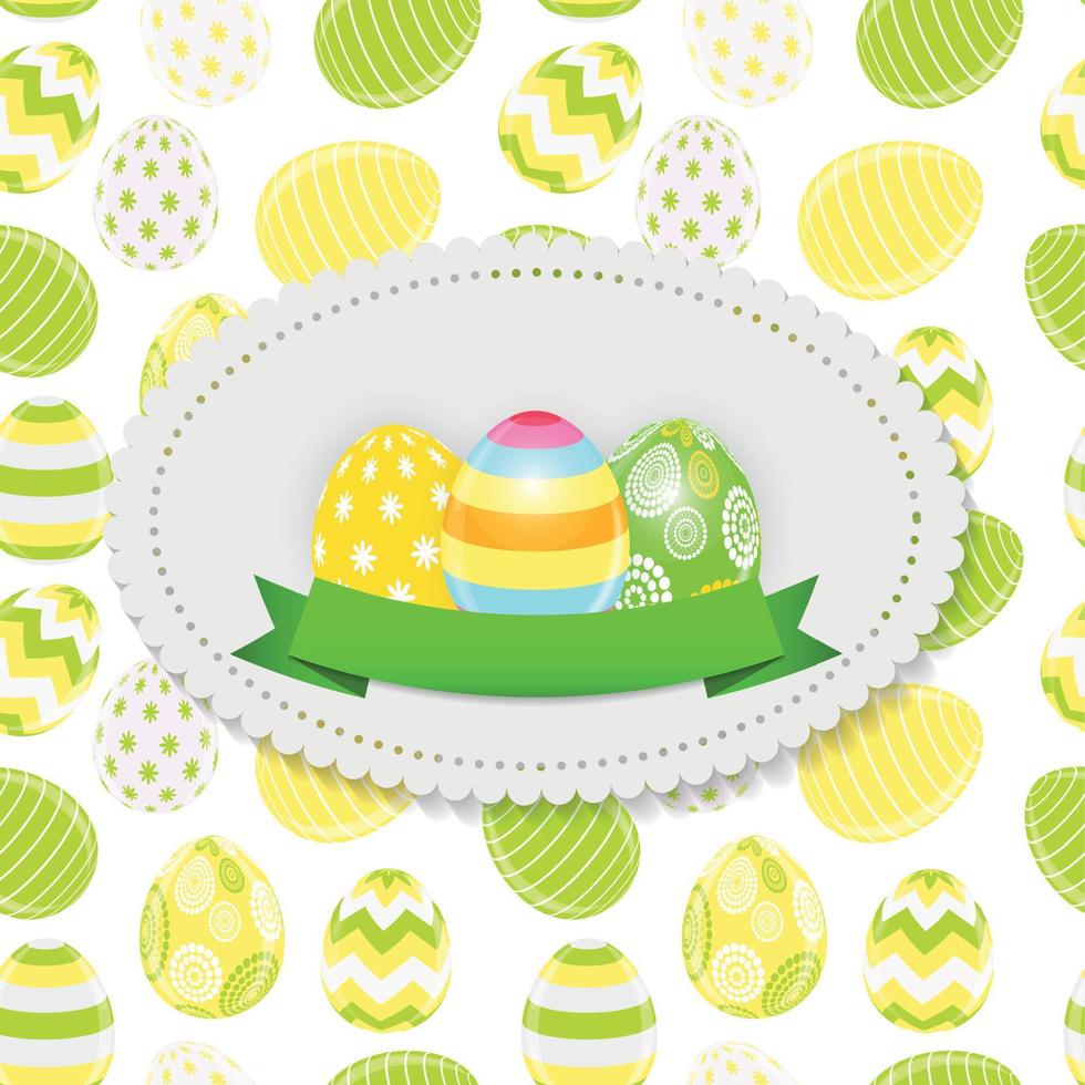 Beautiful Easter Egg Background Vector Illustration