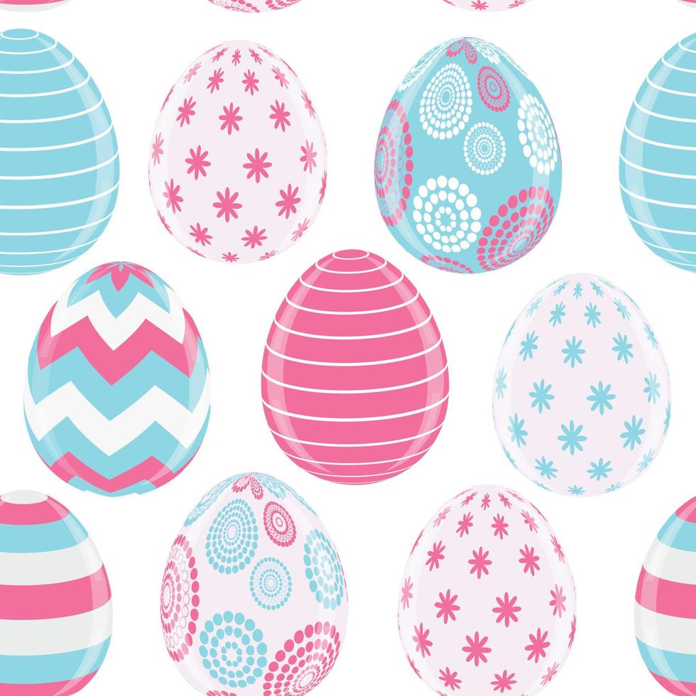 Ilustración de vector de fondo hermoso huevo de Pascua de patrones sin fisuras