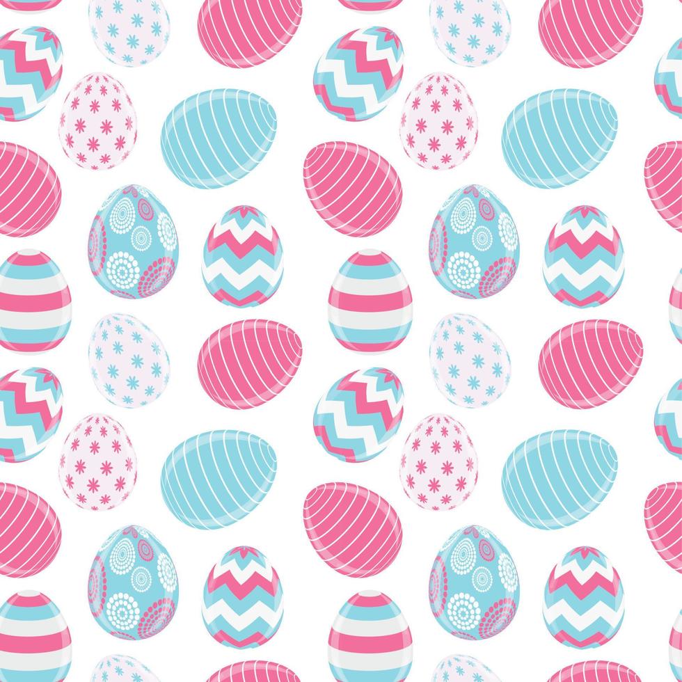 Beautiful Easter Egg Seamless Pattern Background Vector Illustration