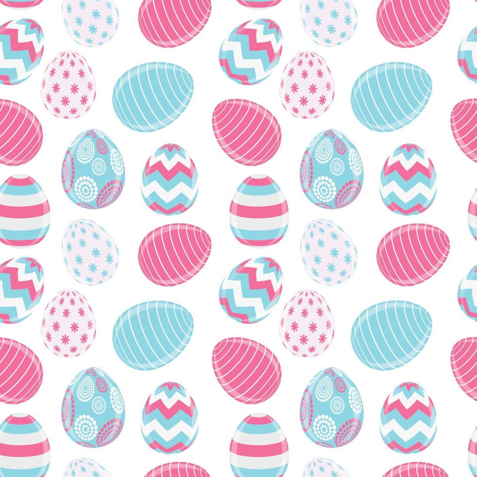 Beautiful Easter Egg Seamless Pattern Background Vector Illustration