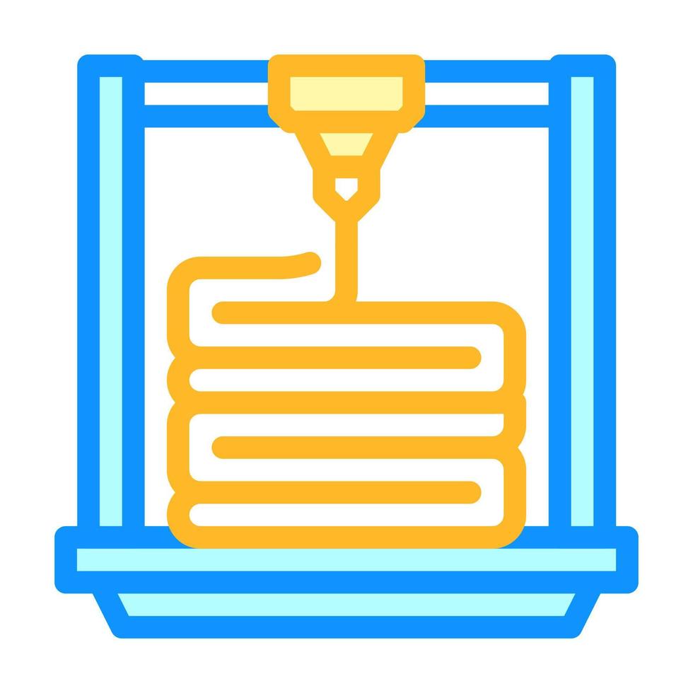 layers of 3d printing color icon vector illustration