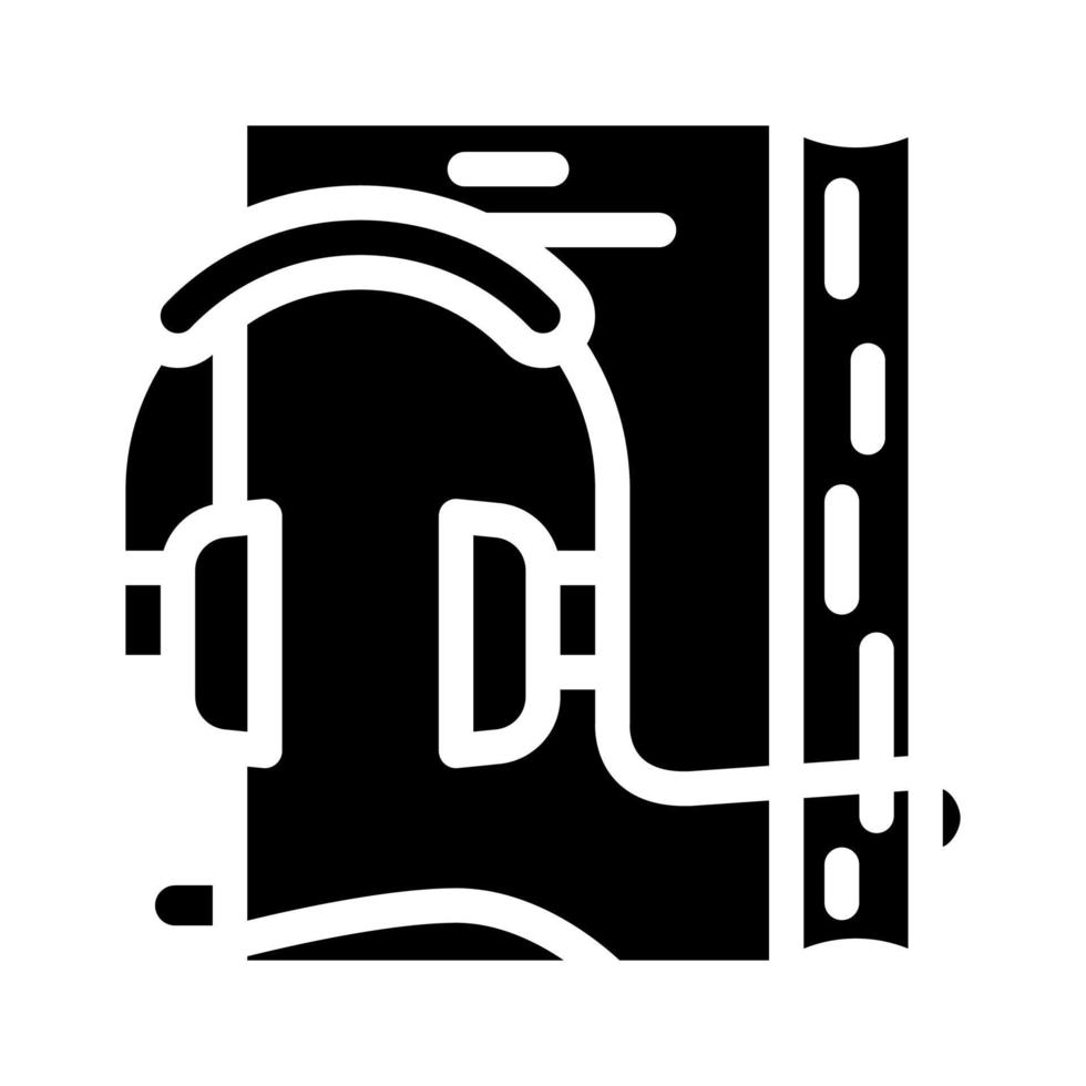 audiolibro para la ilustración de vector de icono de glifo de autoestudio