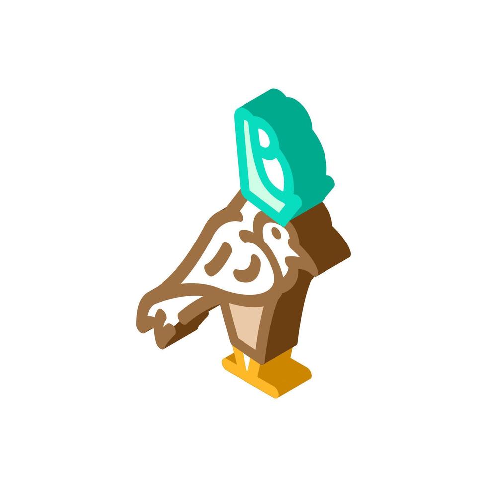 bird egypt isometric icon vector illustration