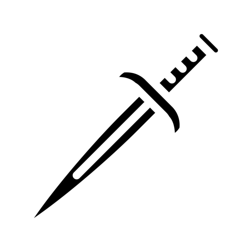 dagger knife glyph icon vector illustration