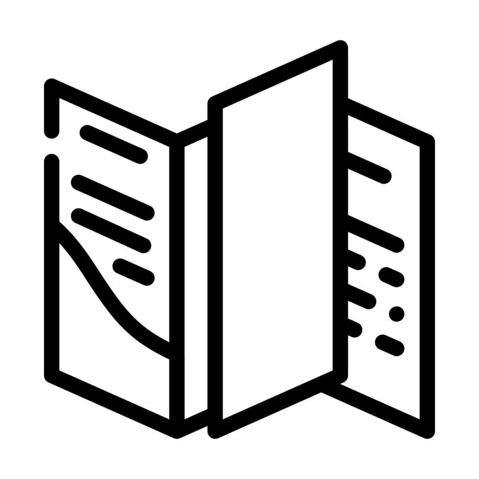 booklet with insert line icon vector illustration