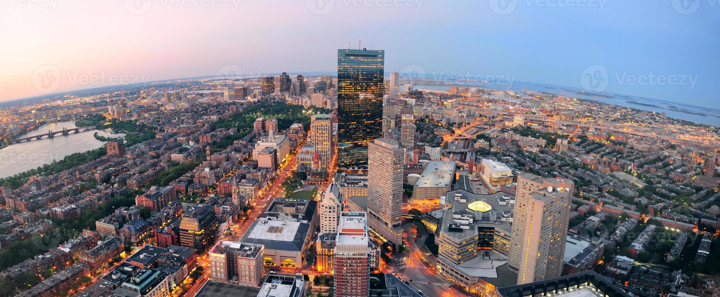 Boston sunset view photo