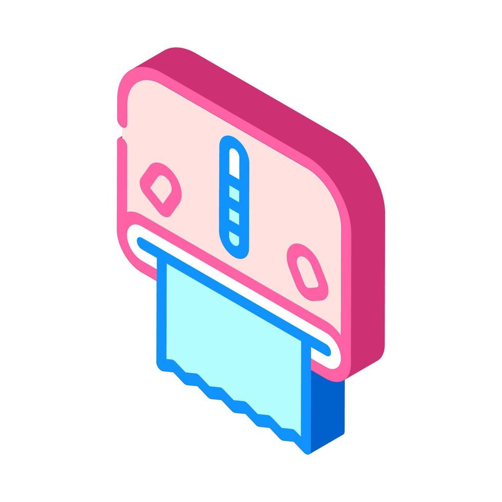 wall dispenser with wipes isometric icon vector illustration