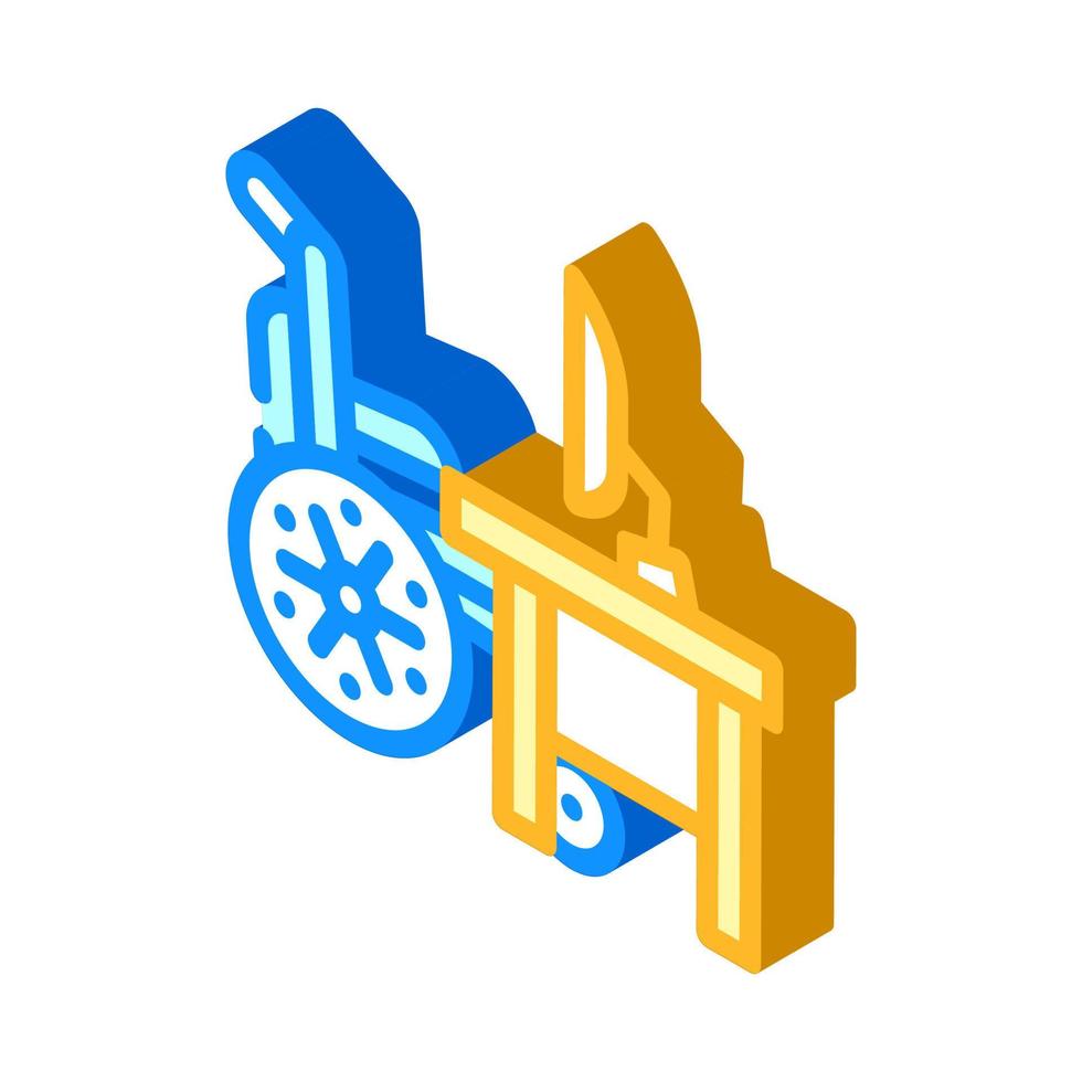 working from home inclusive life isometric icon vector illustration