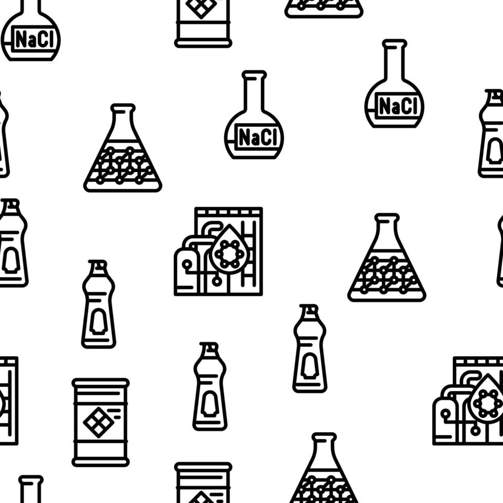 Chemical Industry Production Vector Seamless Pattern