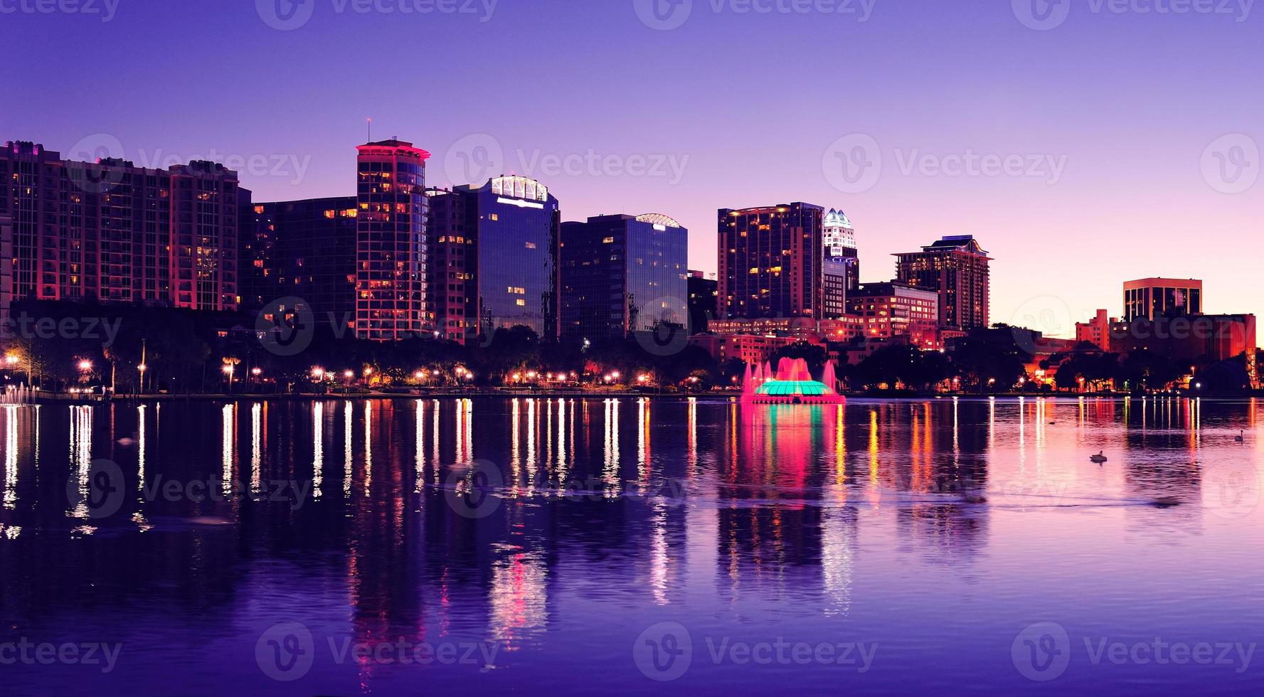 Orlando silhouette waterfront view photo