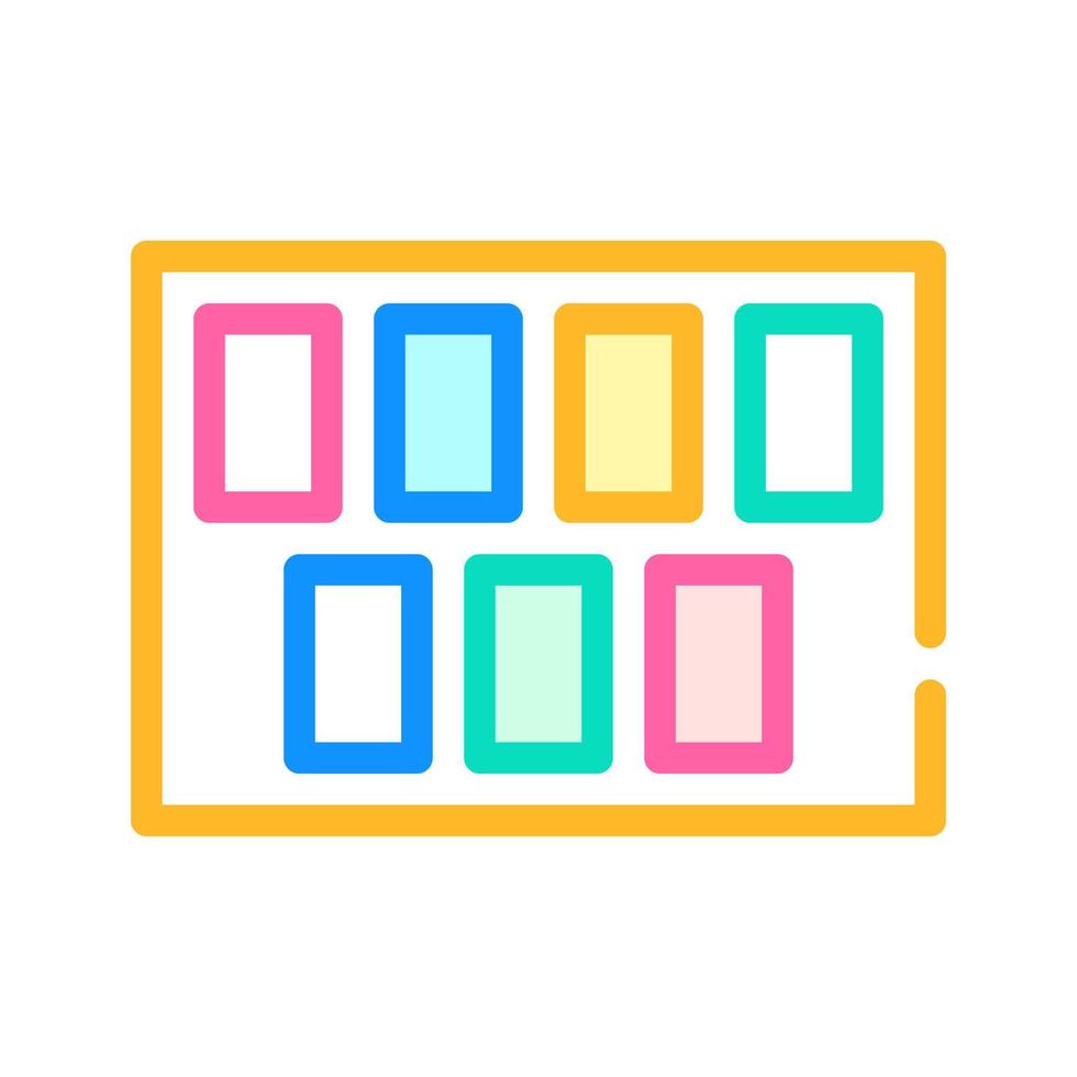 luscher test color icon vector illustration