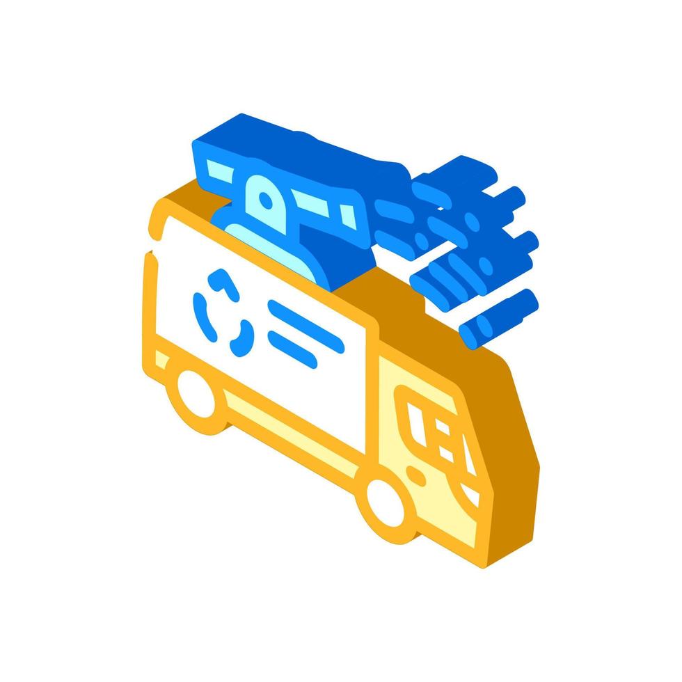 water jet protest meeting isometric icon vector illustration